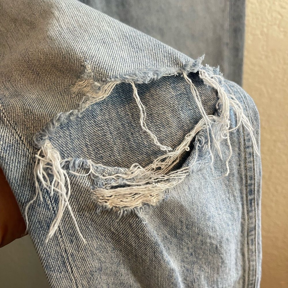 Agolde Riley high rise straight distressed crop Jeans 25 - Picture 10 of 10